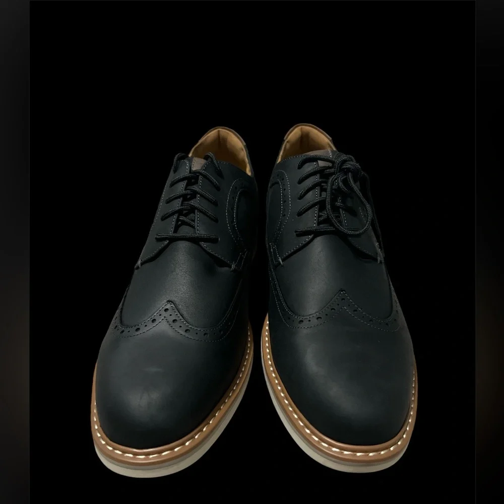 Size 13 Wide -Florsheim Mens Norwalk Wingtip Oxford Shoes Black 13414-010‎